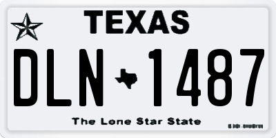 TX license plate DLN1487