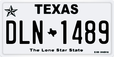TX license plate DLN1489