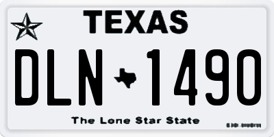 TX license plate DLN1490