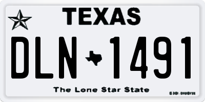 TX license plate DLN1491