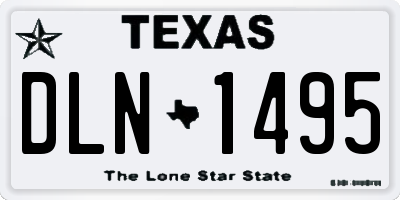 TX license plate DLN1495