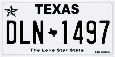 TX license plate DLN1497