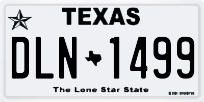 TX license plate DLN1499