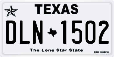 TX license plate DLN1502