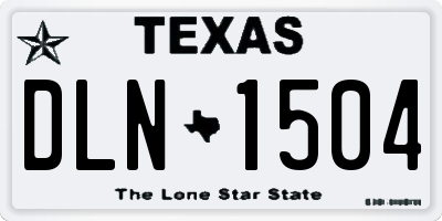 TX license plate DLN1504