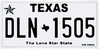 TX license plate DLN1505