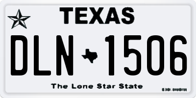 TX license plate DLN1506