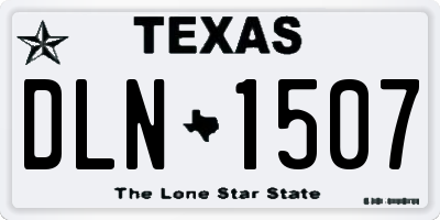 TX license plate DLN1507
