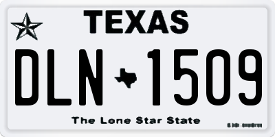 TX license plate DLN1509