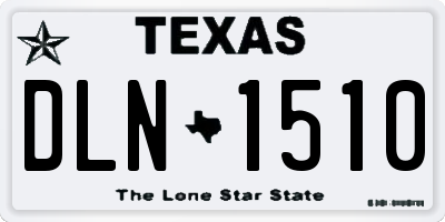 TX license plate DLN1510