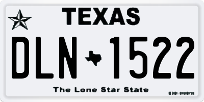 TX license plate DLN1522