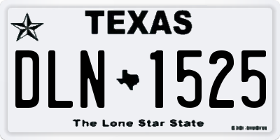 TX license plate DLN1525