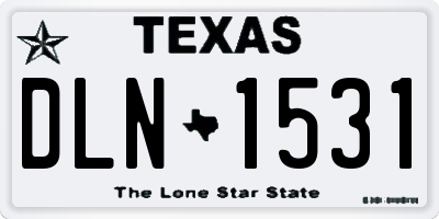 TX license plate DLN1531