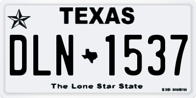 TX license plate DLN1537
