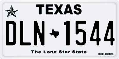 TX license plate DLN1544