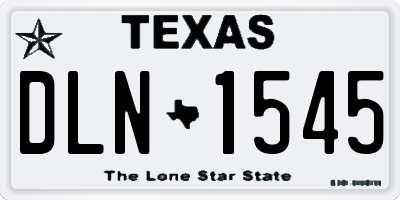 TX license plate DLN1545