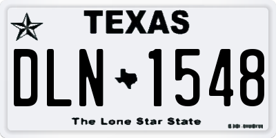 TX license plate DLN1548