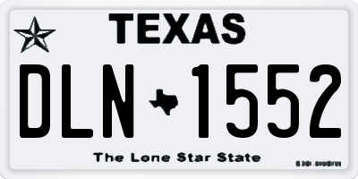 TX license plate DLN1552