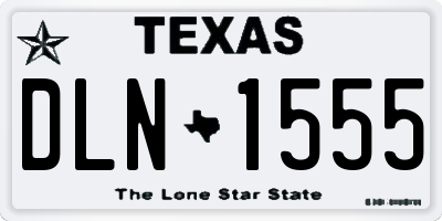 TX license plate DLN1555