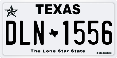 TX license plate DLN1556
