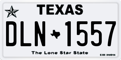 TX license plate DLN1557