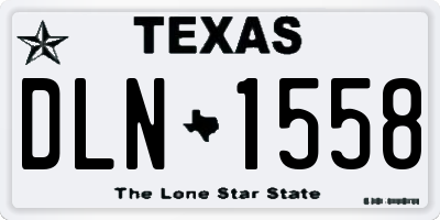 TX license plate DLN1558