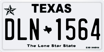 TX license plate DLN1564