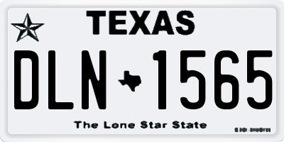 TX license plate DLN1565