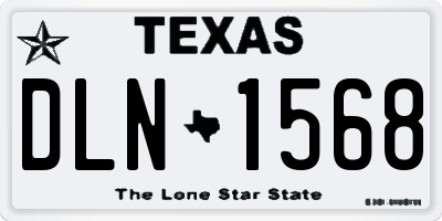 TX license plate DLN1568