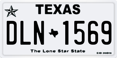 TX license plate DLN1569