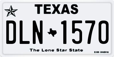 TX license plate DLN1570