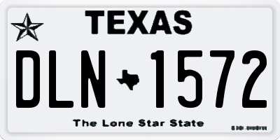 TX license plate DLN1572