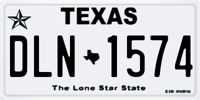 TX license plate DLN1574