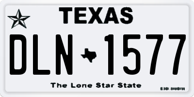 TX license plate DLN1577