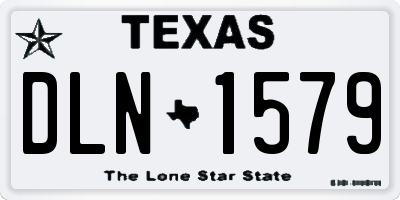 TX license plate DLN1579