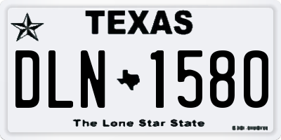 TX license plate DLN1580