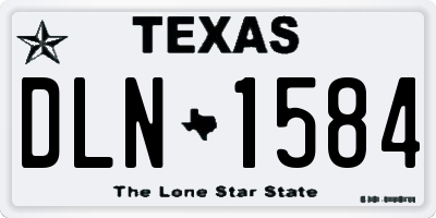 TX license plate DLN1584