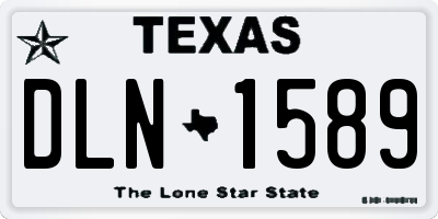 TX license plate DLN1589