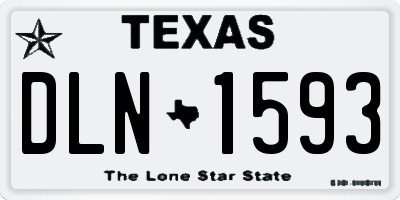 TX license plate DLN1593
