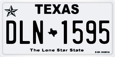 TX license plate DLN1595
