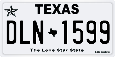 TX license plate DLN1599