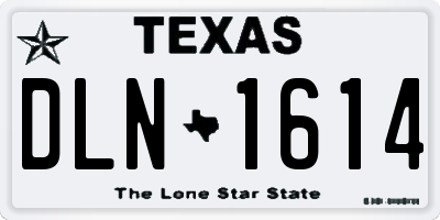 TX license plate DLN1614