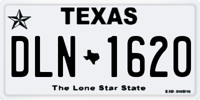 TX license plate DLN1620