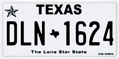 TX license plate DLN1624