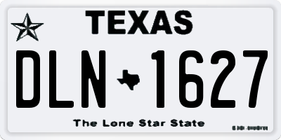 TX license plate DLN1627