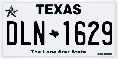 TX license plate DLN1629