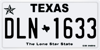 TX license plate DLN1633