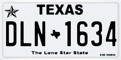 TX license plate DLN1634