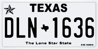 TX license plate DLN1636