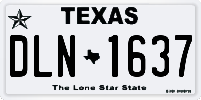 TX license plate DLN1637